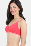 Zivame Double Layered Non Wired 3/4th Coverage T-Shirt Bra - Paradise Pink — thumbnail 4